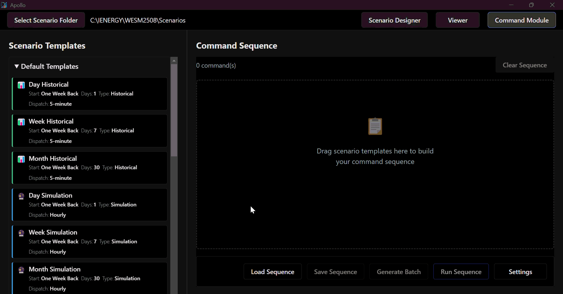 Editing an Existing Scenario